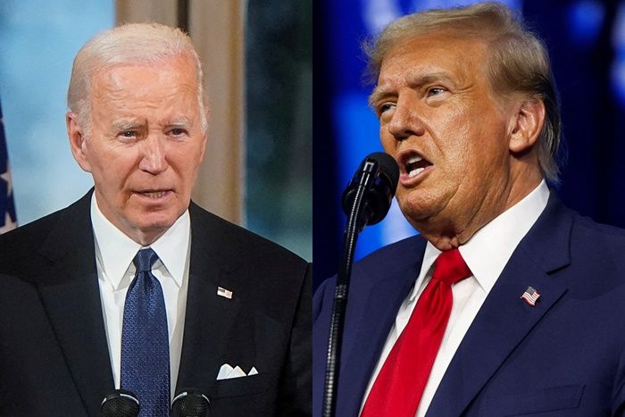 ▲拜登與川普紛紛發聲譴責。（圖／路透）