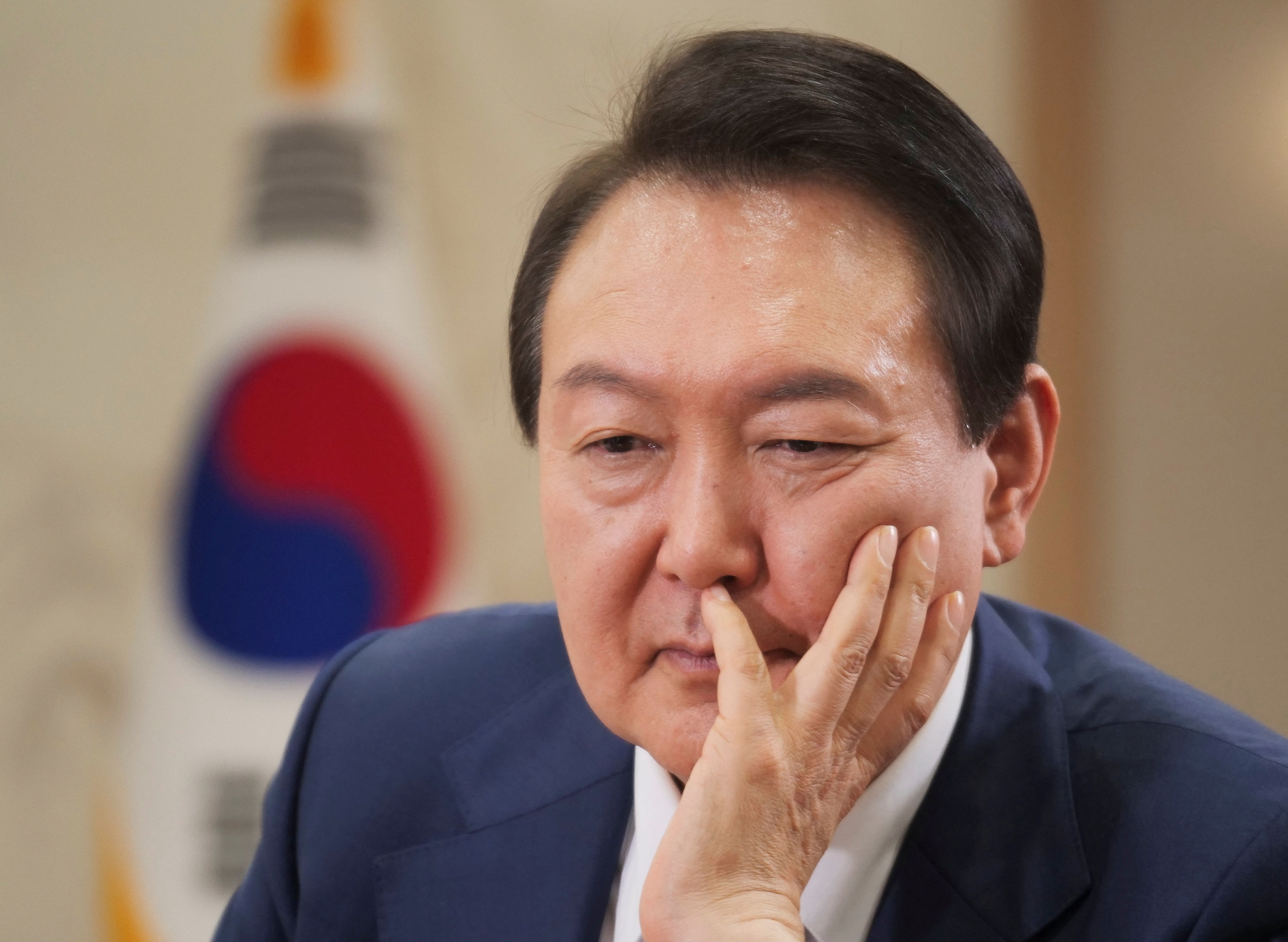 ▲▼南韓總統尹錫悅接受《路透社》專訪。（圖／路透）