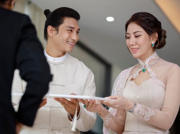 ▲▼緬甸「天菜和尚」宣布結婚。（圖／翻攝自Facebook）
