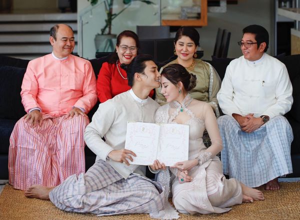 ▲▼緬甸「天菜和尚」宣布結婚。（圖／翻攝自Facebook）