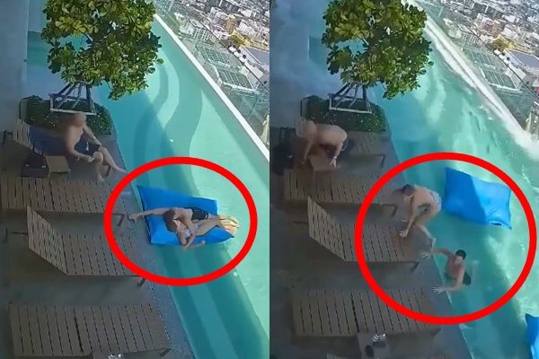 8150805 ▲▼高空無邊際泳池遇強震! 情侶差26秒險「被巨浪甩出墜樓」。(圖/翻攝自X)
