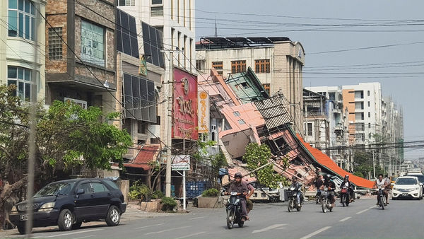 ▲▼緬甸強震造成泰國當地出現災情,緬甸地震。（圖／路透）