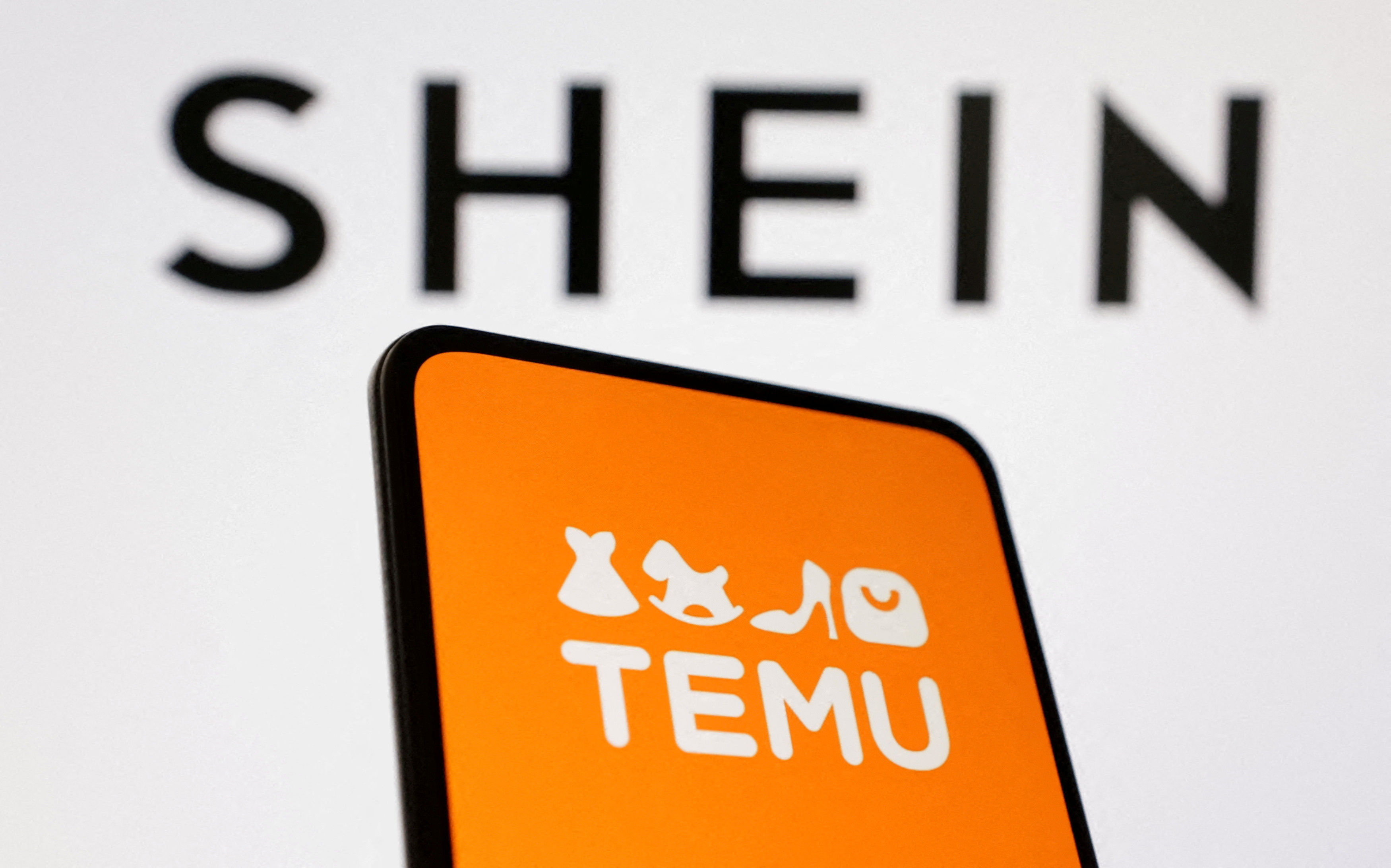 ▲中國跨境電商平台Temu,Shein。（圖／路透）