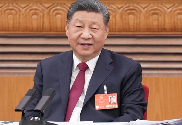 d8113508 ▲▼ 2025年習近平出席江蘇代表團、連續三年參加、2025兩會 。(圖/翻攝央視)