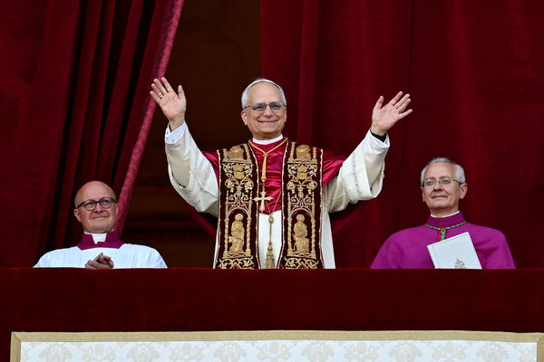 ▲▼ 新任美籍教宗良十四世（Pope Leo XIV）。（圖／路透）