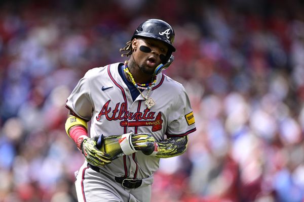 d8229557-1 ▲勇士外野手阿庫尼亞(Ronald Acuña Jr.)。(圖/達志影像/美聯社)