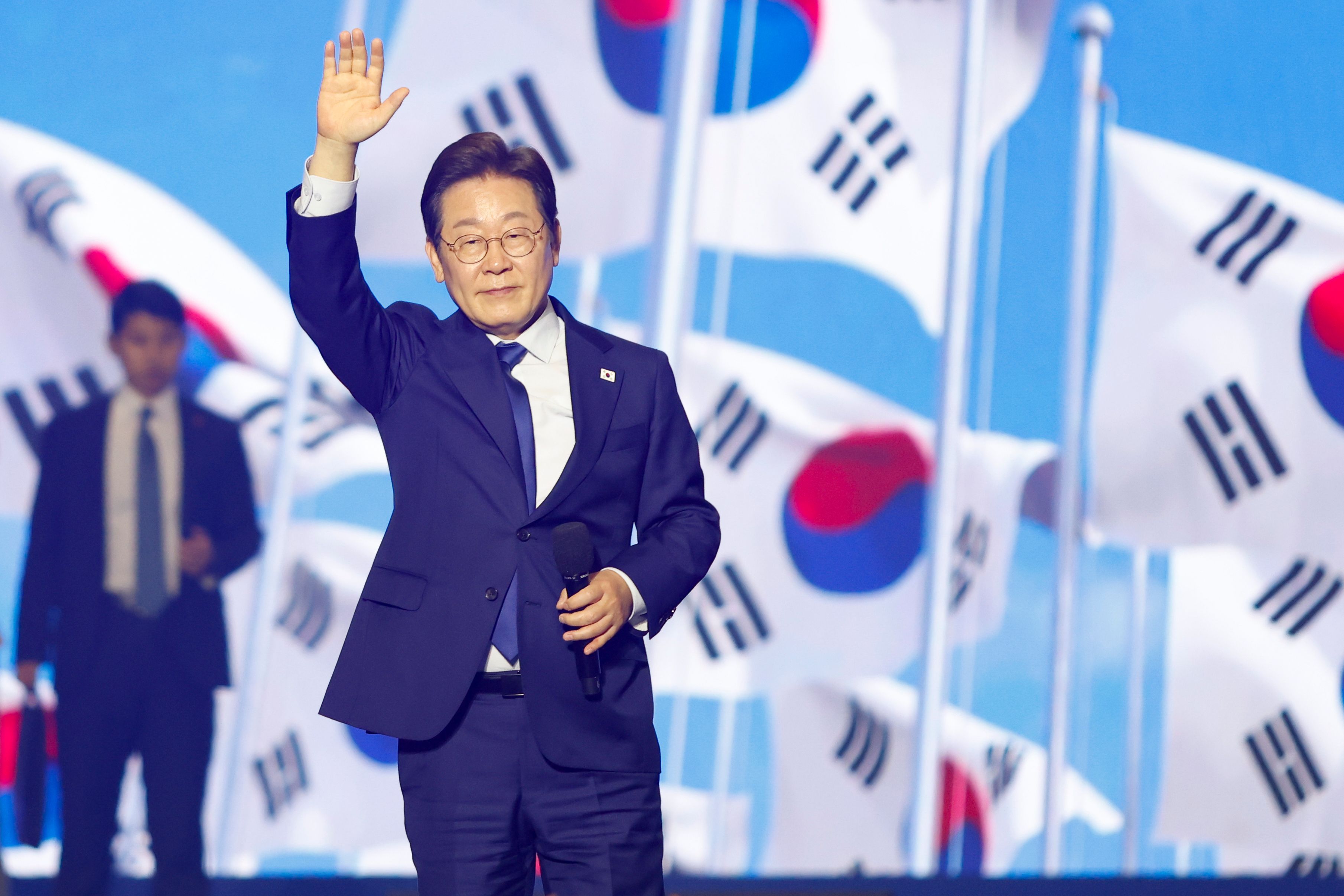 8193583 ▲▼李在明在共同民主黨黨內初選中勝出,確定代表該黨參選總統。(圖/達志影像)
