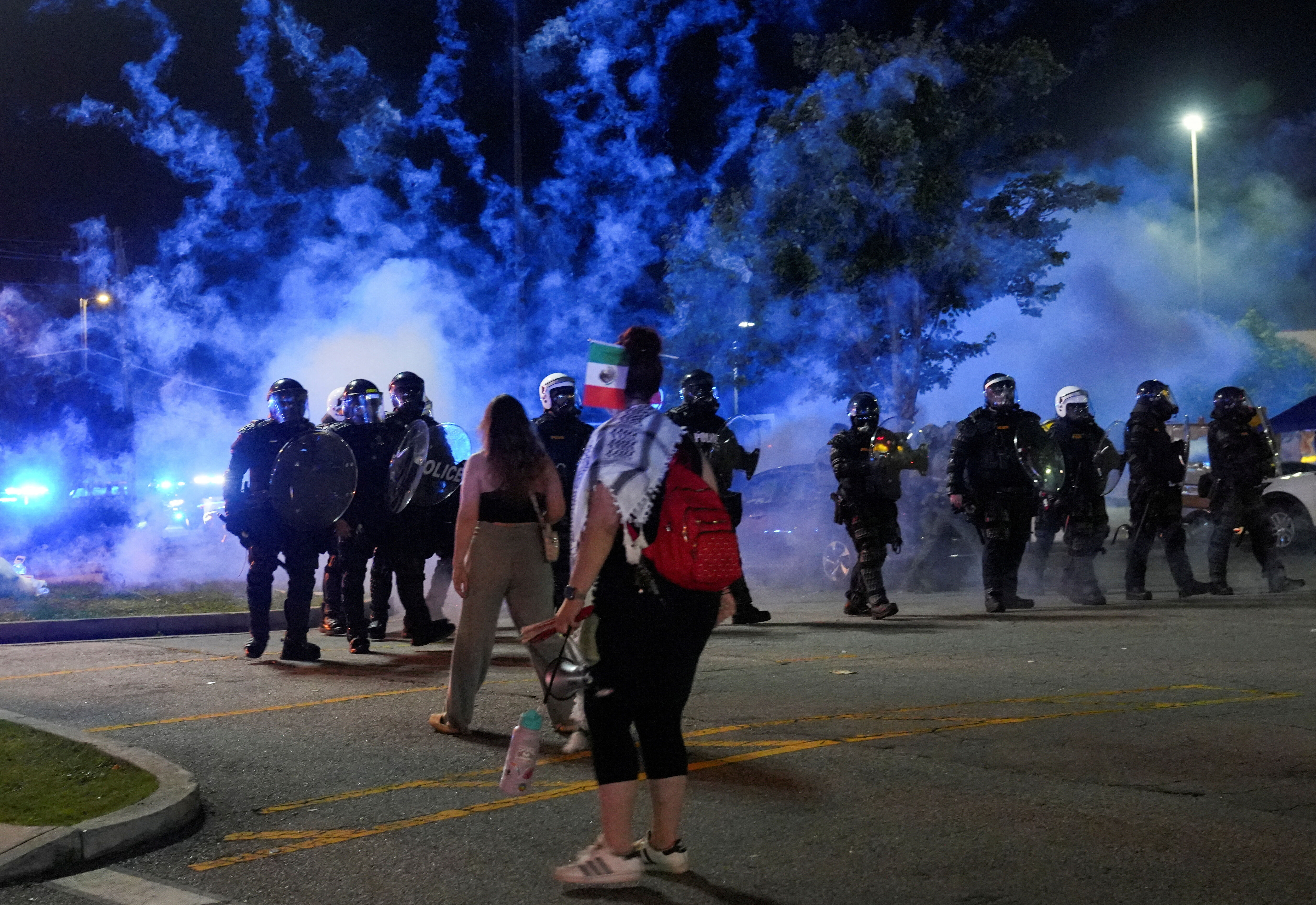 ▲▼ 喬治亞州亞特蘭大也爆發反移民掃蕩示威。（圖／路透）