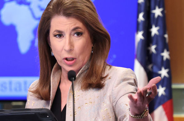 ▲▼美國國務院發言人布魯斯（Tammy Bruce）。（圖／路透社）