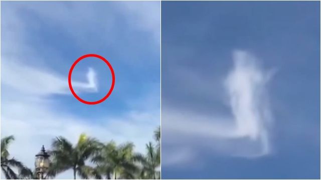 ▲▼教堂上空驚見「耶穌雲」影片瘋傳！　狂吸8000信徒朝聖。（圖／翻攝X）