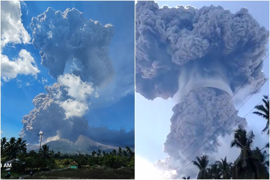 8295929 ▲▼ 印尼勒沃托比火山(Lewotobi)7日噴發。(圖/翻攝自X)