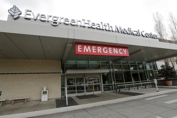 ▲▼美國華盛頓州柯克蘭「常春醫療中心」（EvergreenHealth Medical Center）發生確診病患死亡。（圖／達志影像／美聯社）