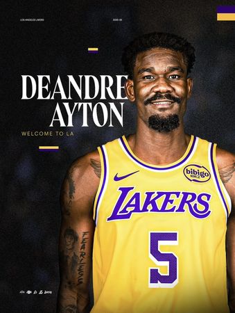 ▲湖人今與艾頓（Deandre Ayton）簽約完成。（圖／取自湖人官網）