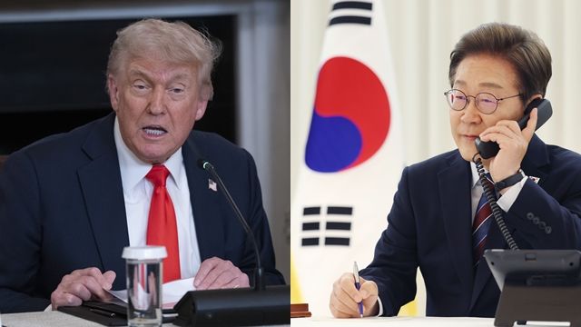 8249780-9 ▲▼美國總統川普、南韓總統李在明6日晚間通話20分鐘。(圖/達志影像/newscom)