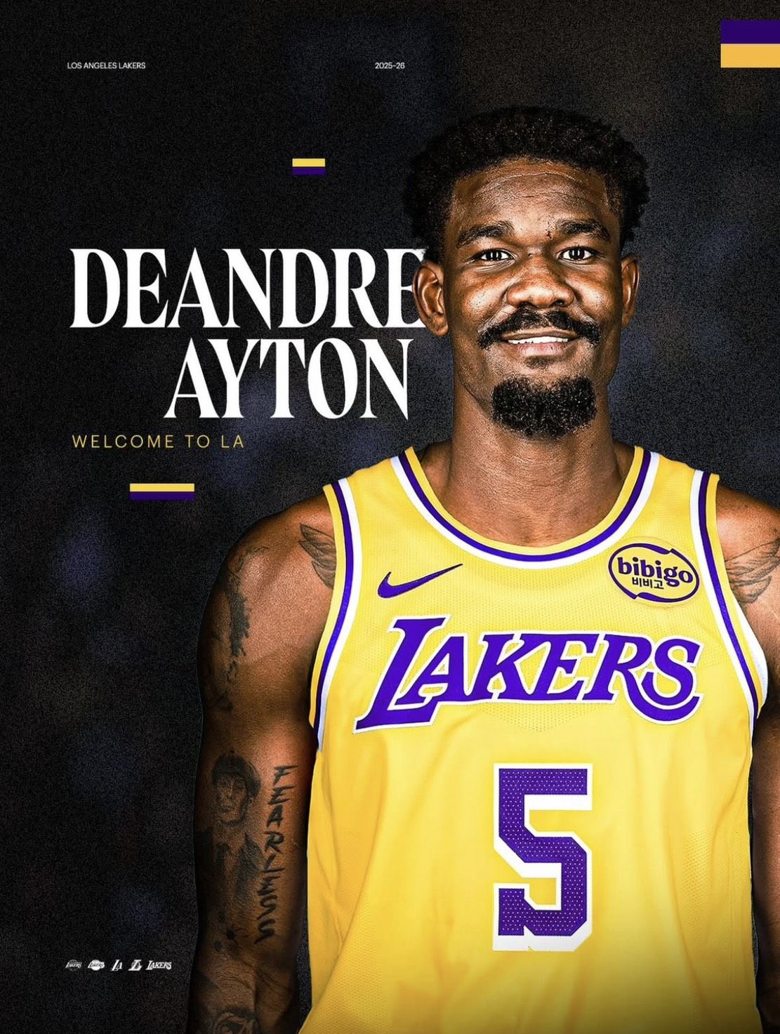 ▲湖人今與艾頓（Deandre Ayton）簽約完成。（圖／取自湖人官網）