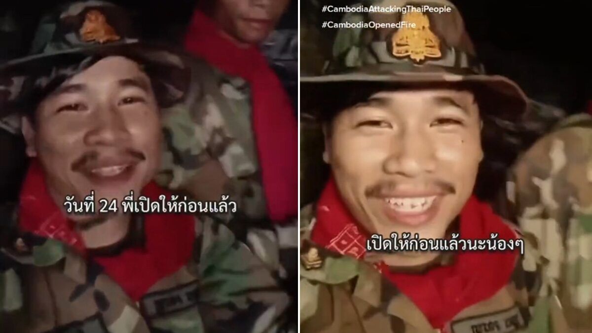 8326811-1 ▲▼柬埔寨士兵前線「爽拍TikTok」! 自拍片外流:是我們先開火。(圖/TikTok)