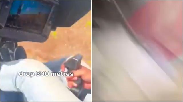 8337775-1 ▲▼直升機「急墜300公尺」乘客視角曝光! 他卡殘骸眼前1幕超絕望。(圖/翻攝X)