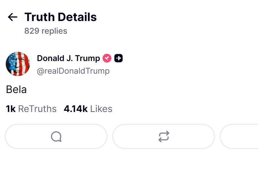 8359807-1 ▲川普發文引起討論。(圖/翻攝truthsocial)