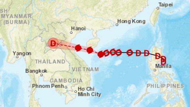 8370072 ▲▼泰國氣象部的劍魚颱風路徑預測。(圖/翻攝tmd.go.th)