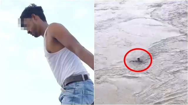 8387982-1 ▲▼為賺173元賭注! 他當眾跳河「下秒遭湍流捲走」溺亡。(圖/翻攝X)