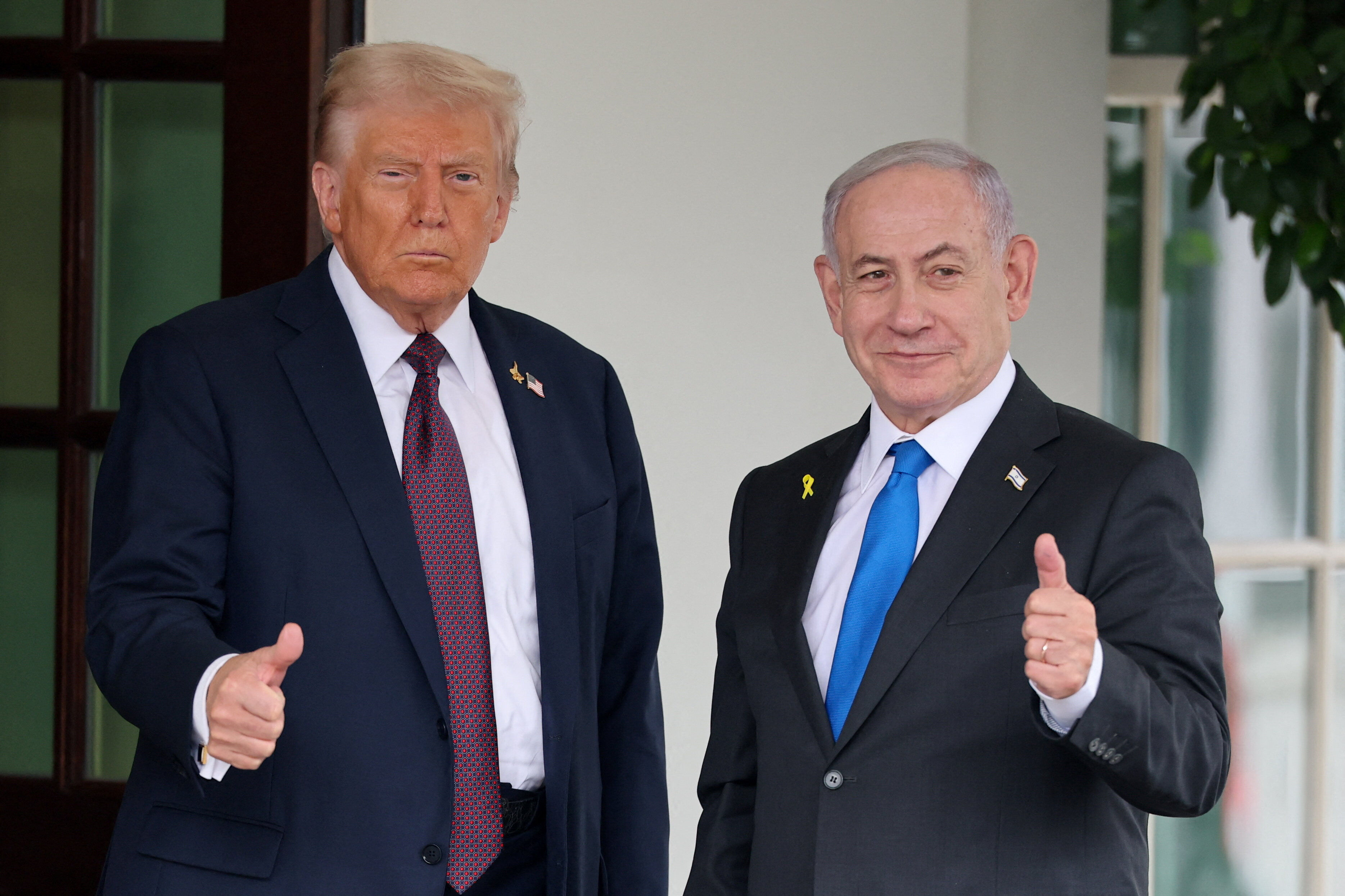 ▲▼美國總統川普（Donald Trump）與以色列總統納坦雅胡（Benjamin Netanyahu）。（圖／路透）