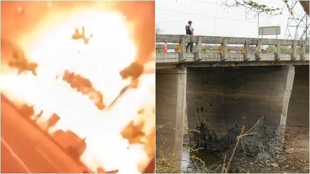 ▲▼厄瓜多連環恐攻「大橋汽車遭炸毀」　恐怖組織報復政府掃黑。（圖／翻攝X）