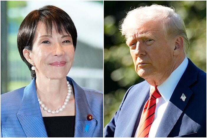 8457220-1 ▲▼ 美國總統川普與日本首相高市早苗。(圖/達志影像/美聯社)