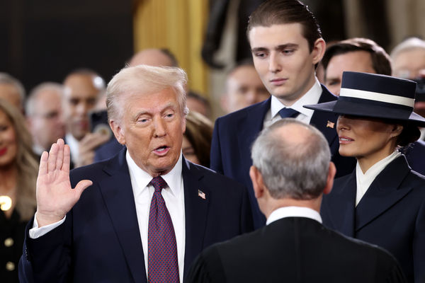 ▲▼美國總統川普（Donald Trump）的小兒子拜倫（Barron Trump）。（圖／達志影像／美聯社）
