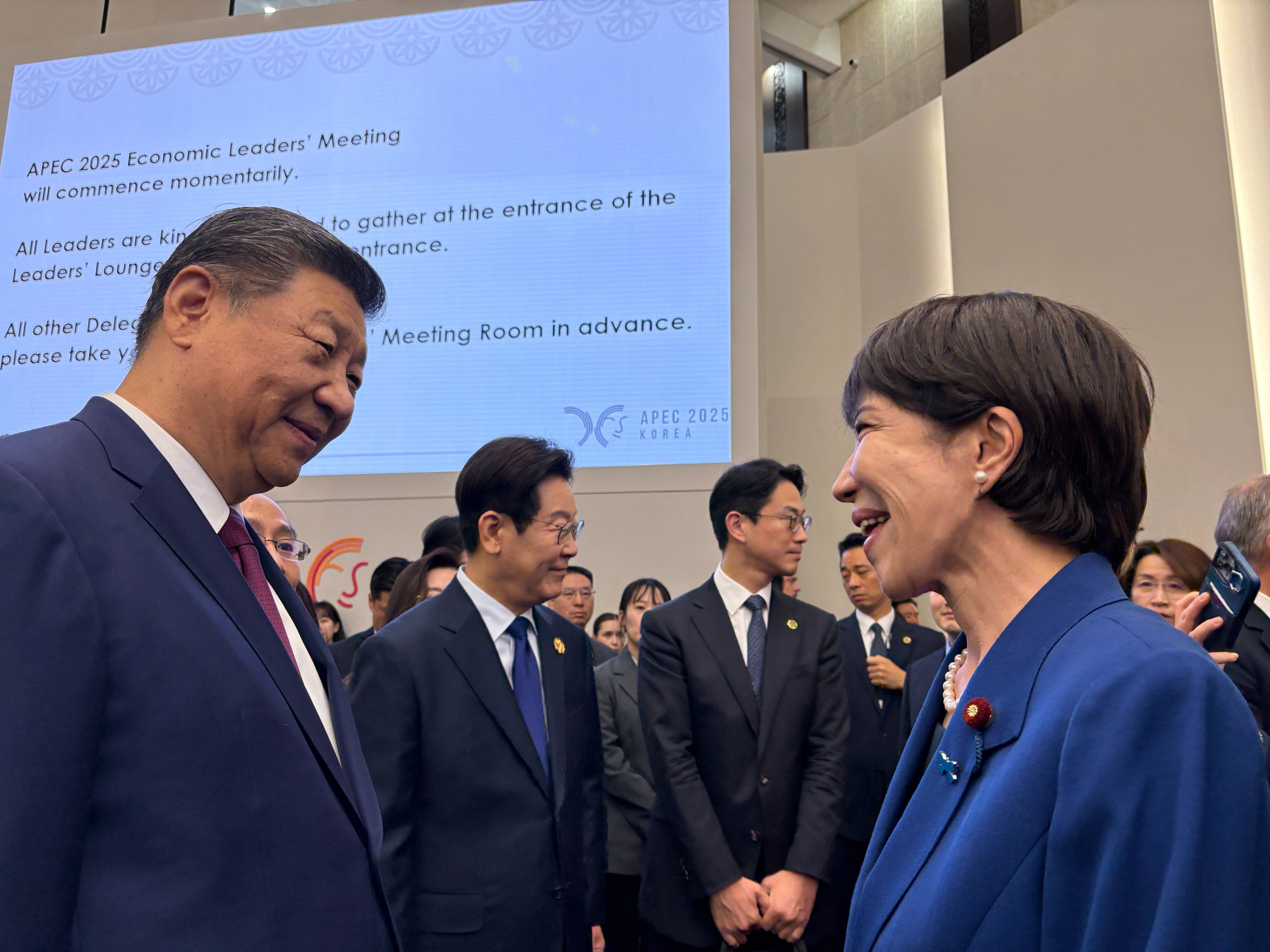 ▲▼習高會快閃30分鐘！　高市喊話習近平：中國是日本重要鄰國。（圖／高市早苗）