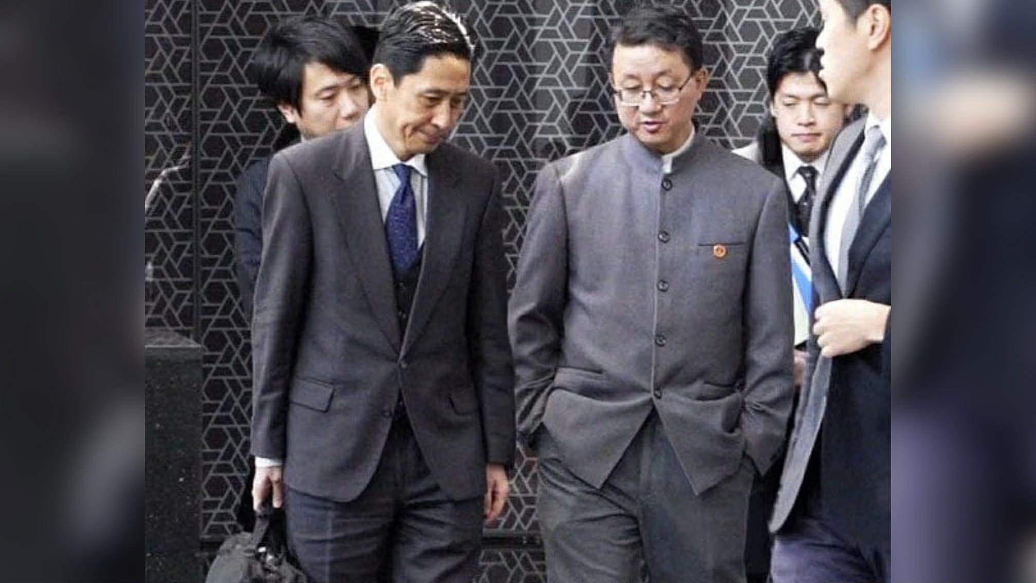 ▲日本外務省亞洲大洋洲局局長金井正彰（左）、中國外交部亞洲司司長劉勁松（右）18日會談未見實質成果。（圖／路透）