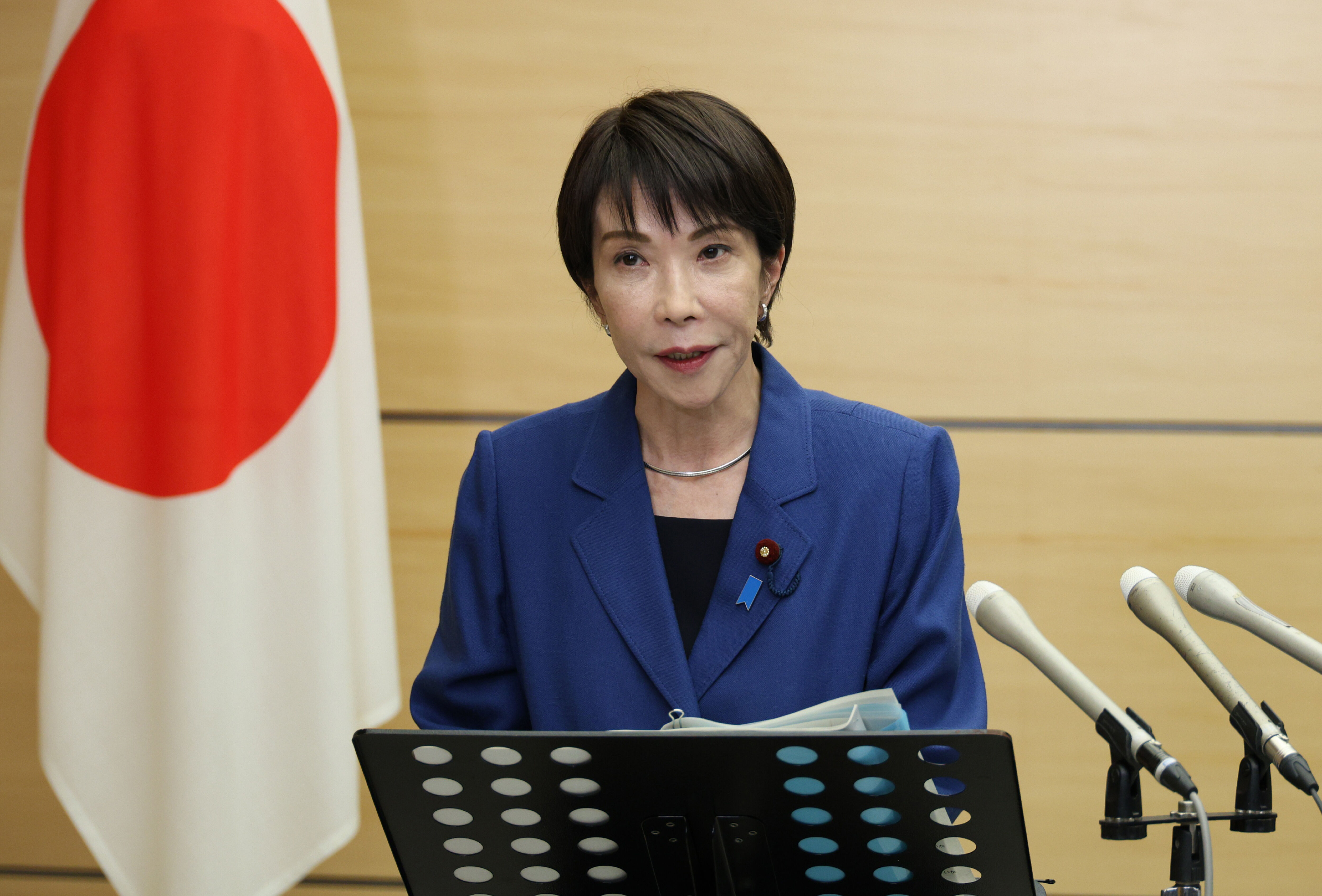 ▲▼日本首相高市早苗21日在總理官邸針對內閣擬定的經濟措施發表演說。（圖／達志影像／美聯社）