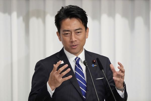 d8420365 ▲▼角逐自民黨總裁的農林水產大臣小泉進次郎。(圖/達志影像/美聯社)