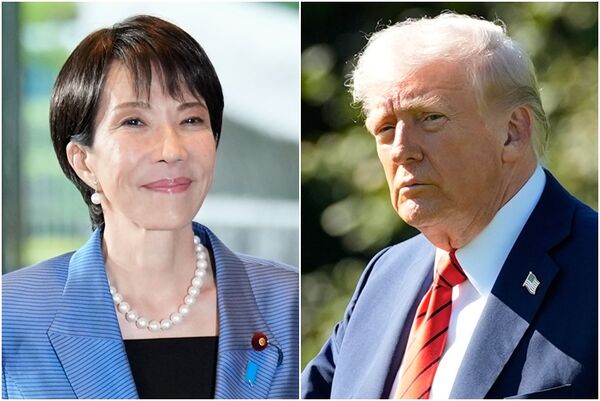 d8457220 ▲▼ 美國總統川普與日本首相高市早苗。(圖/達志影像/美聯社)