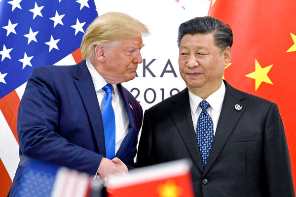 ▲▼美國總統川普（Donald Trump）與中國國家主席習近平2019年於大阪G20見面。（圖／達志影像／美聯社）