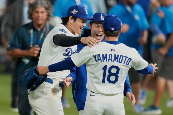▲▼洛杉磯道奇大谷翔平、山本由伸、佐佐木朗希       。（圖／達志影像／美聯社）