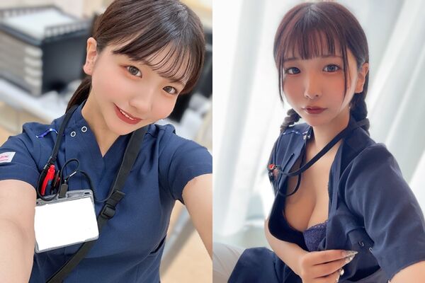 ▲▼日女護士院內「裸拍色照」自稱被開除。（圖／翻攝自X）