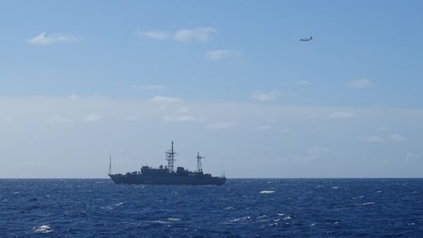 d8491948-1 ▲▼美國海岸警衛隊應對夏威夷歐胡島(Oahu)以南海域的俄軍間諜艦「卡列利亞號」(Kareliya)。(圖/翻攝uscg.mil)