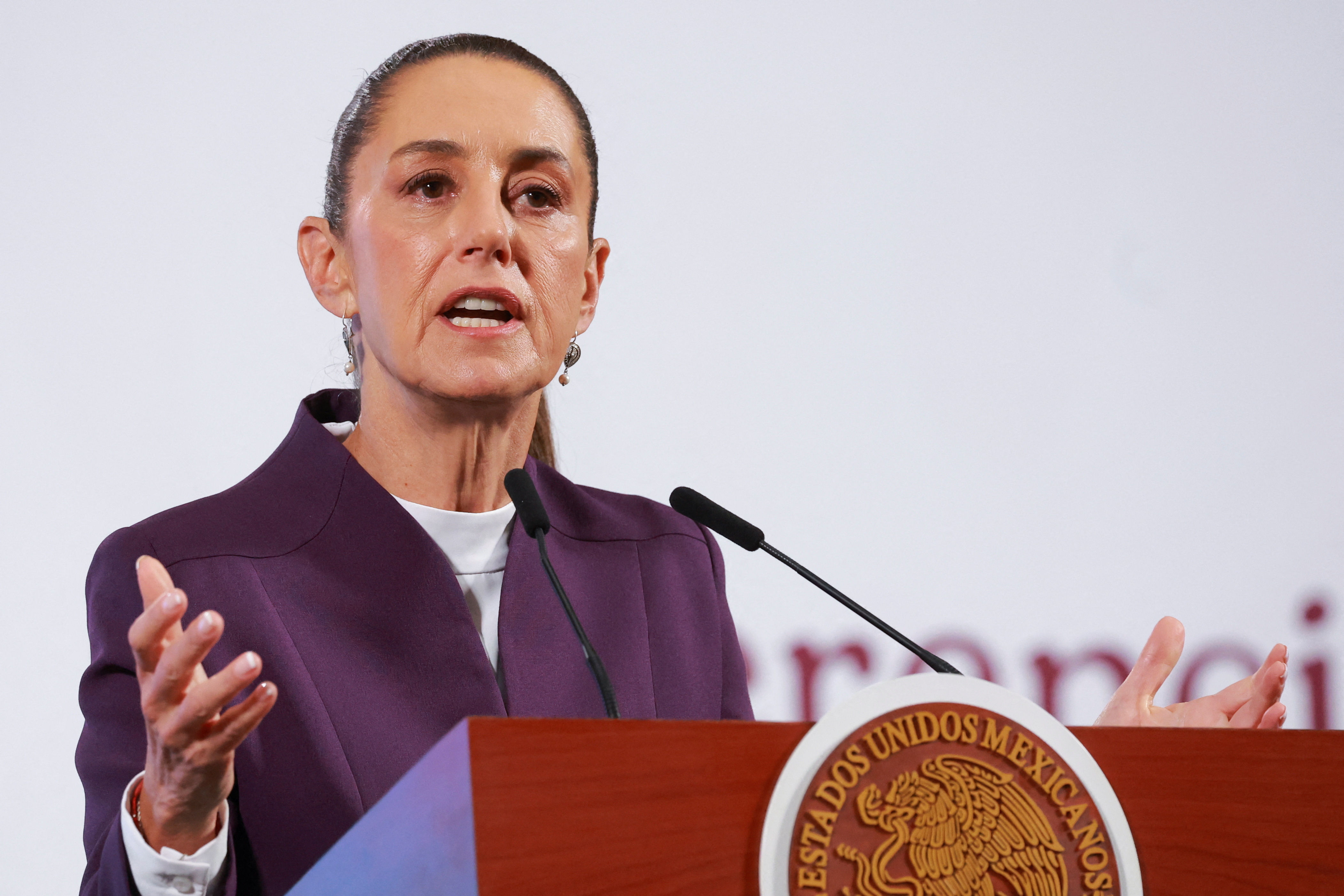▲▼墨西哥總統薛恩鮑姆（Claudia Sheinbaum）。（圖／路透）