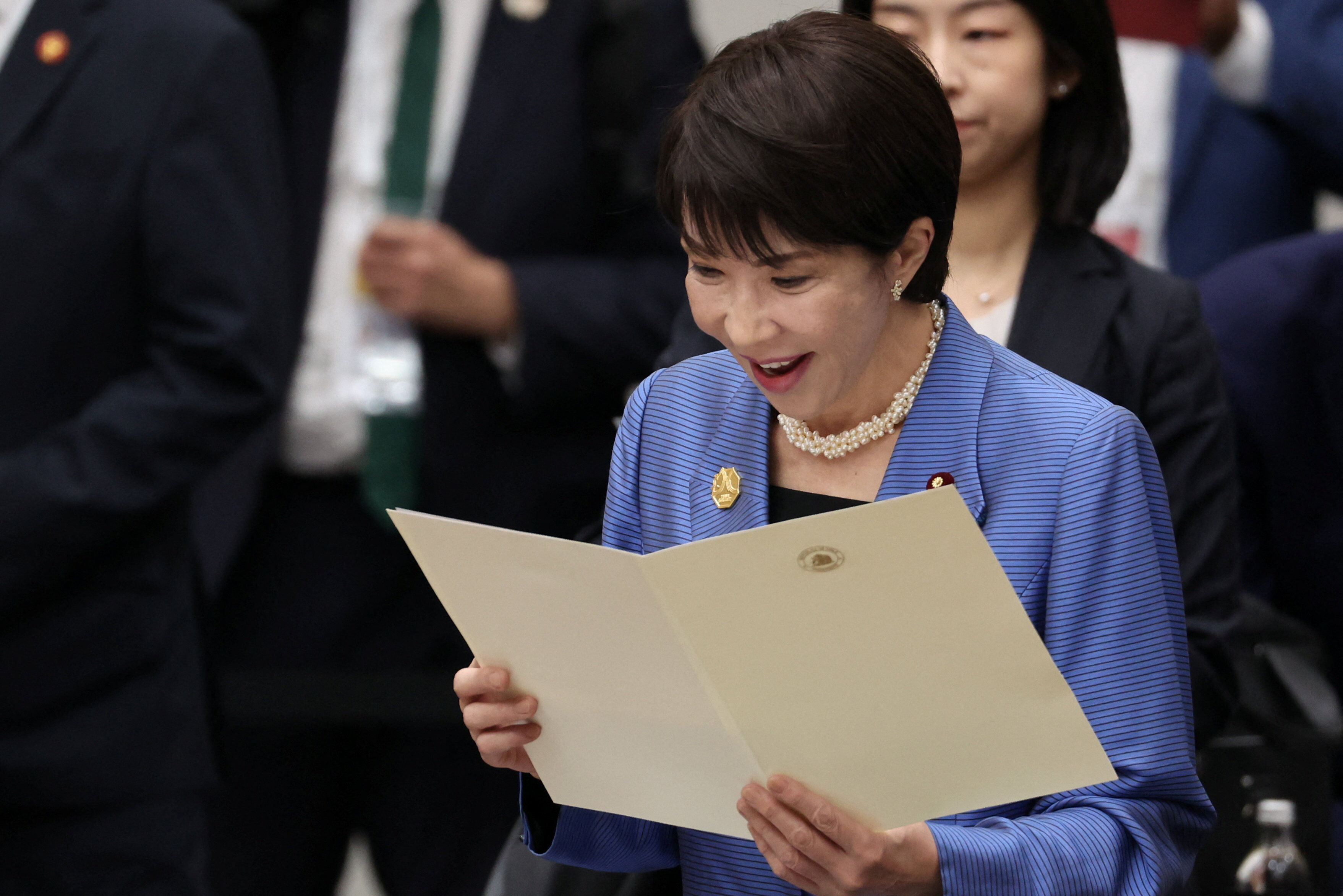 ▲▼日本首相高市早苗才剛上任，便在民調獲得82%的高支持率。（圖／路透）