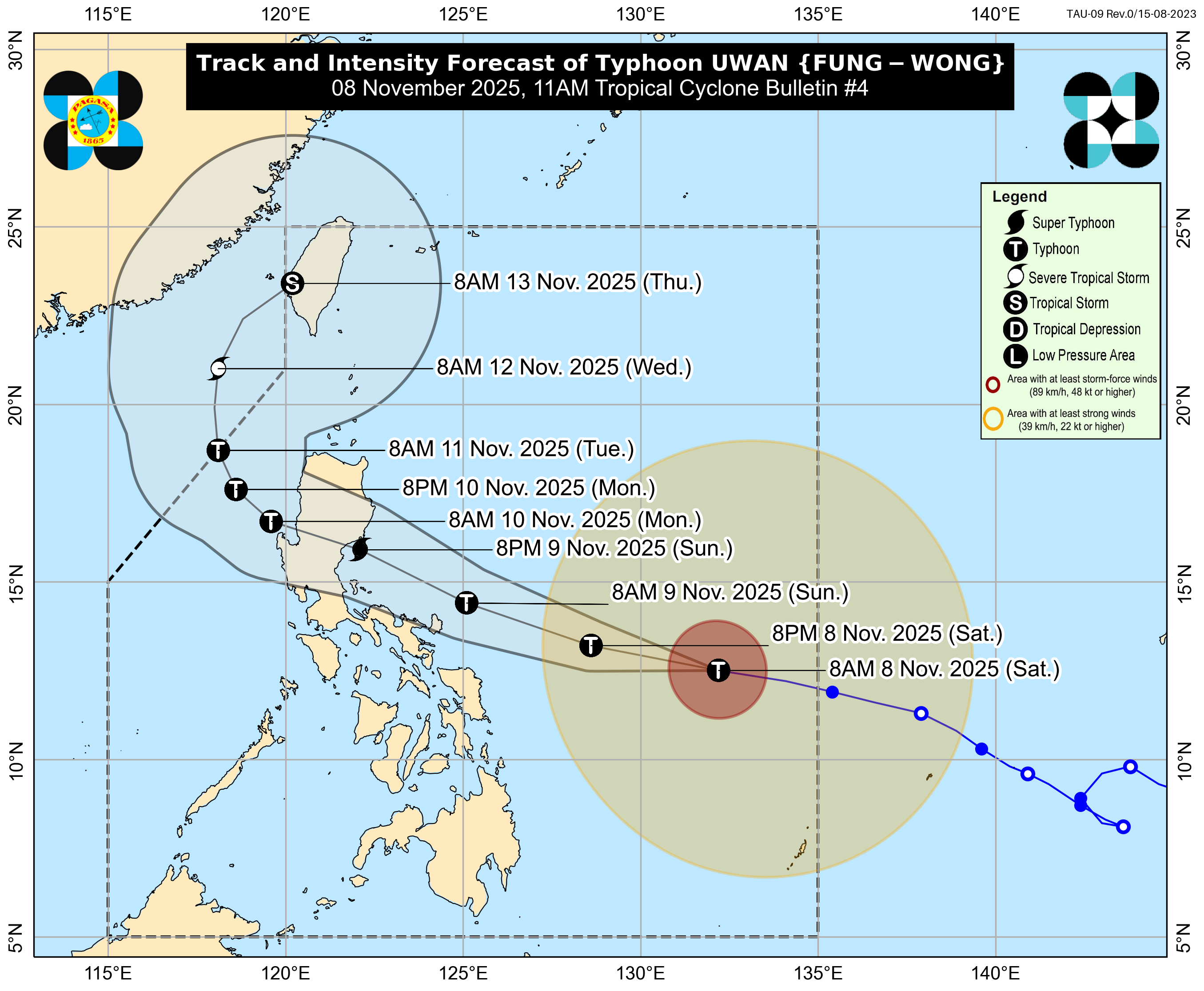 8482846 ▲▼菲律賓氣象局(PAGASA)鳳凰颱風預測路徑。(圖/翻攝自PAGASA)
