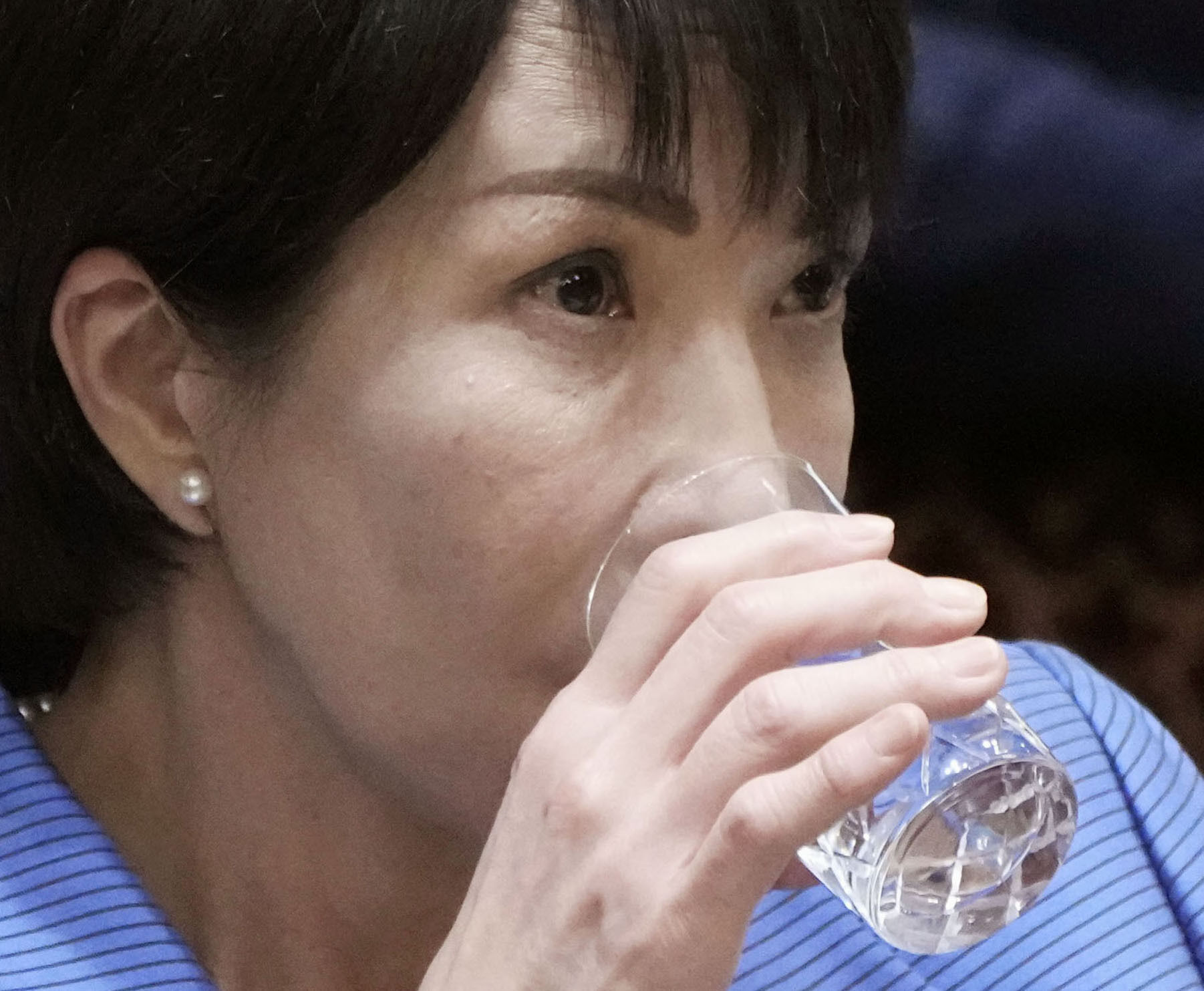8491615 ▲▼日本首相高市早苗,高市早苗喝水。(圖/達志影像)