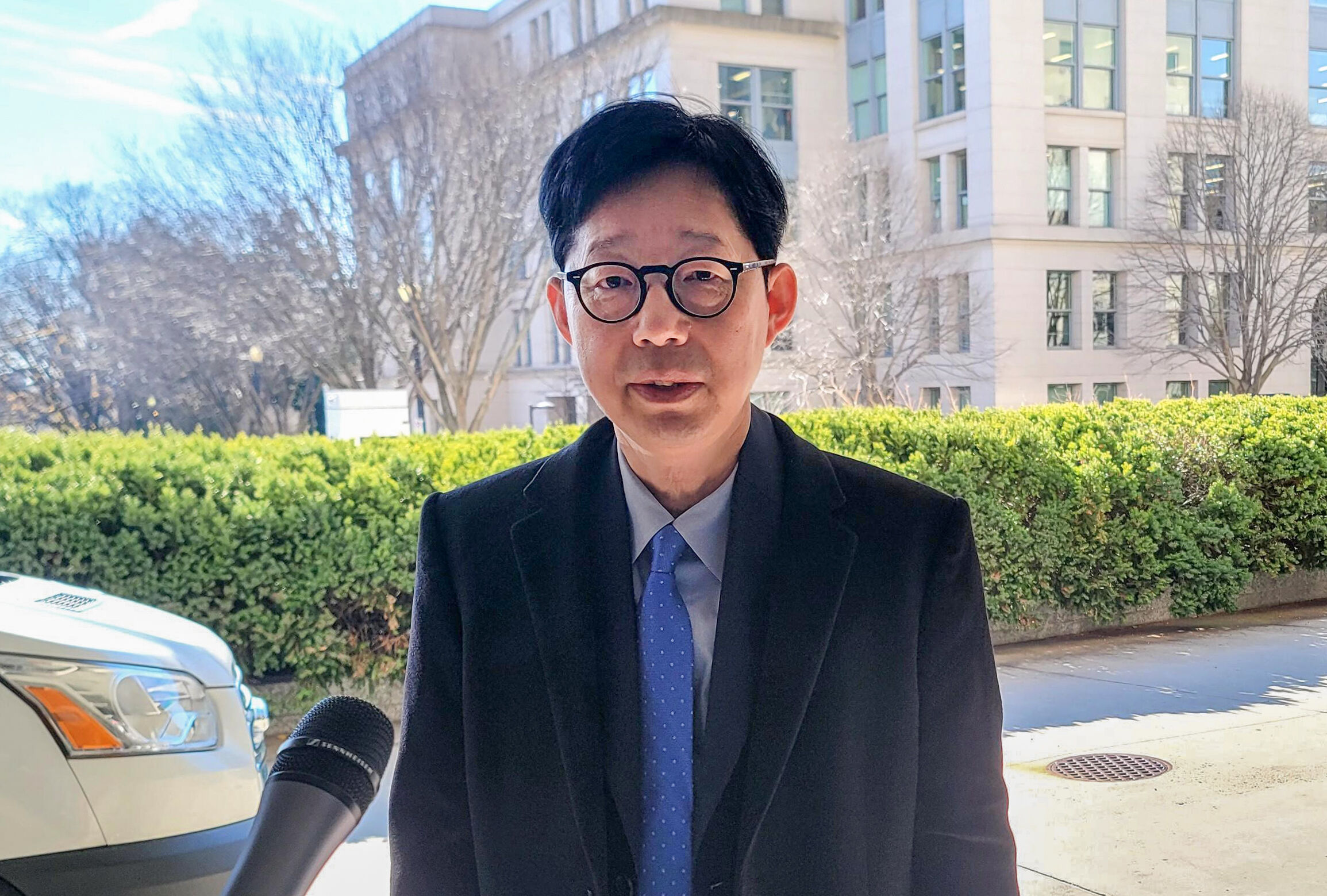 ▲▼南韓外交部次長朴潤柱於當地時間1日抵達位於華府的美國國務院，與副國務卿蘭道進行會談。（圖／達志影像）