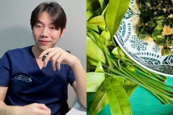 ▲▼空心菜莖刺穿腸道！全球首例40歲男慘中獎。（圖／翻攝自TikTok／＠morningthanapat）