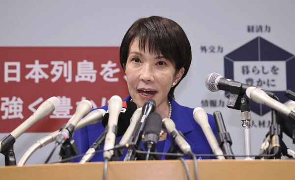 ▲▼高市早苗有意參選自民黨總裁，19日召開出馬政見發表記者會。（圖／達志影像／美聯社）