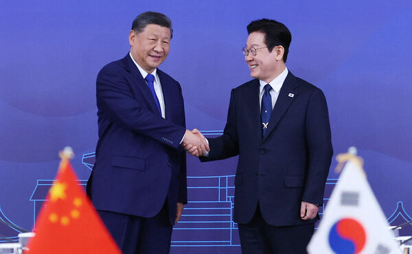 ▲▼南韓總統李在明1日與中國國家主席習近平會晤。（圖／路透）