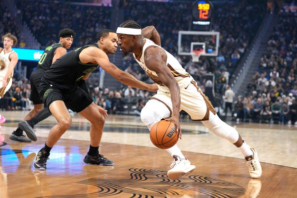 ▲柯瑞缺陣，巴特勒砍下24分、8籃板、10助攻領軍奪勝。（圖／達志影像／美聯社）