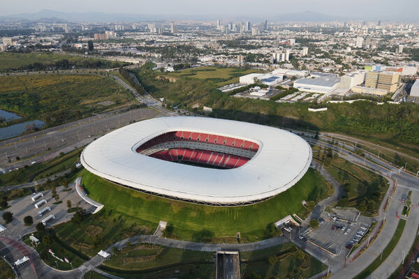 ▲▼墨西哥哈利斯科州（Jalisco）瓜達拉哈拉（Guadalajara）的阿克倫球場（Akron Stadium）是2026年世界盃（2026 FIFA World Cup）比賽場館之一。（圖／達志影像／美聯社）