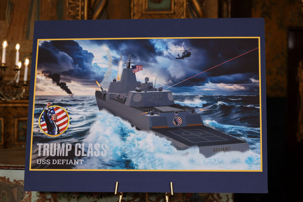 ▲▼美國總統川普宣布打造「川普級」（Trump class）戰艦。（圖／達志影像／美聯社）