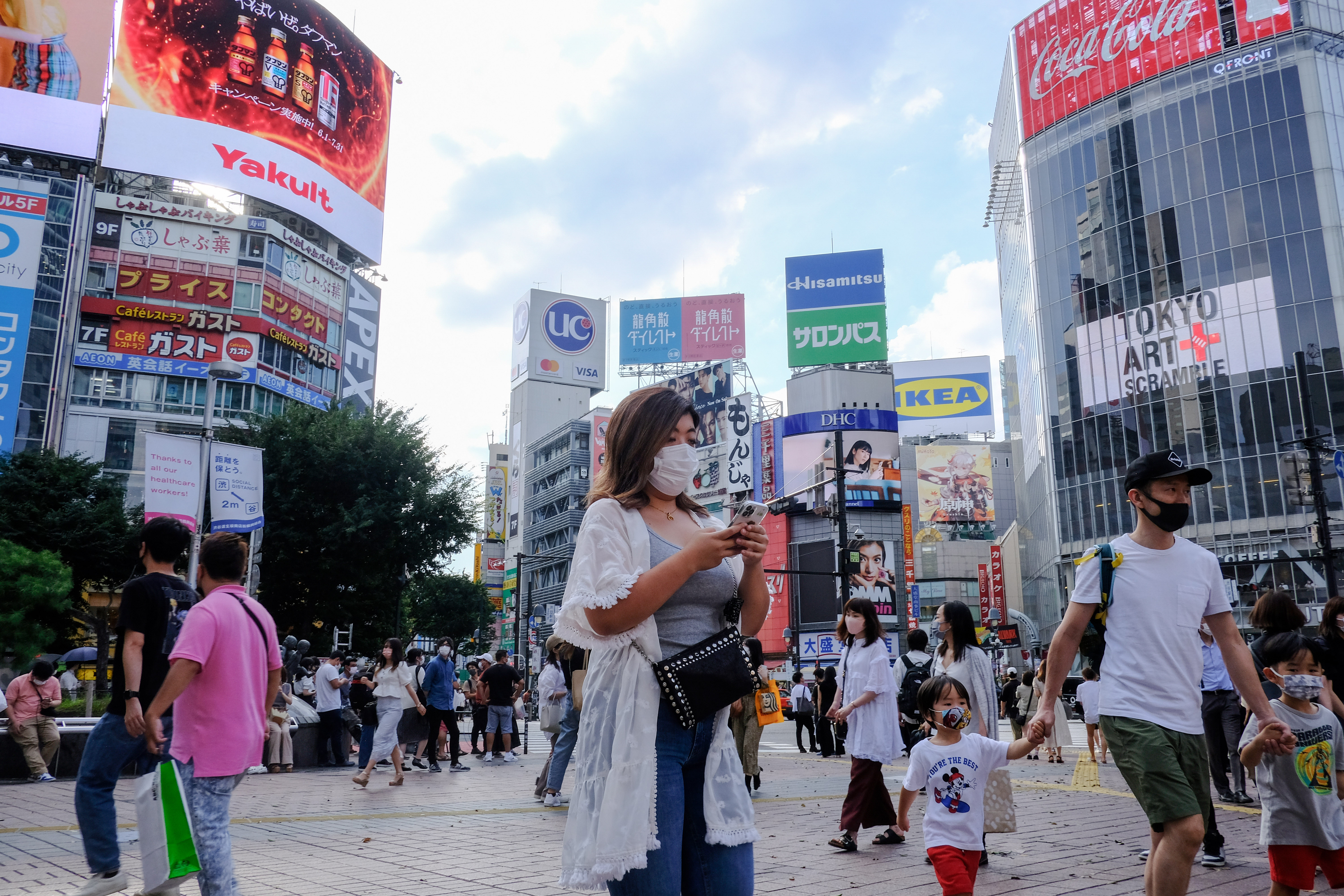 5754498 ▲▼17日的日本東京澀谷街頭。(圖/達志影像)