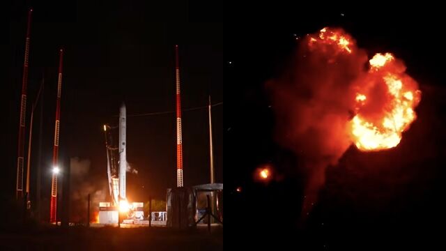 ▲▼南韓首枚商用運載火箭「韓光-NANO」發射升空僅30秒便爆炸解體。（圖／翻攝自X）